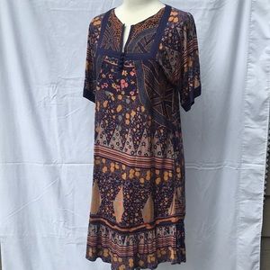 Bohemian Floral w/ Appliqué Dress